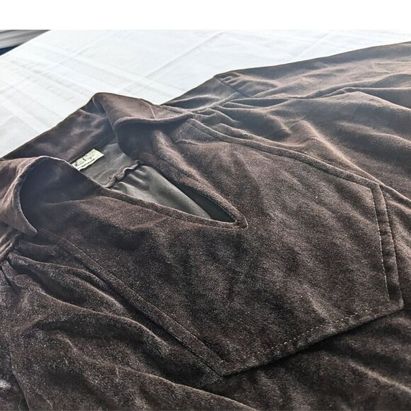 Vintage 70s JONATHAN LOGAN by Mel Ross Brown Stretch Velour Midi Dress Size S/M - Picture 4 of 9